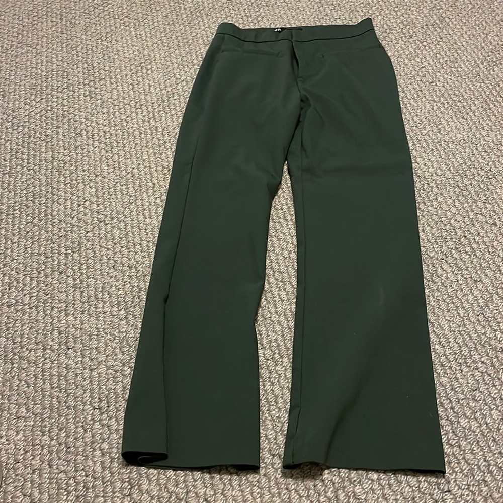 green straight leg nice pants